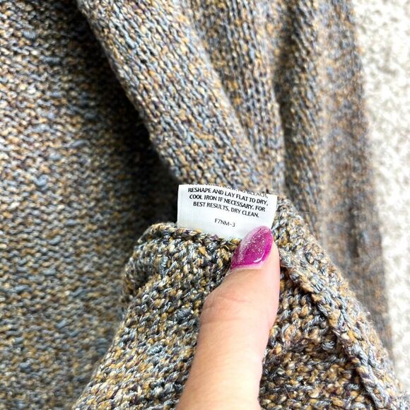 Eileen Fisher Cardigan Women’s S Knotted Silk Melange Knit Open Front Shaped Swe - Picture 8 of 8